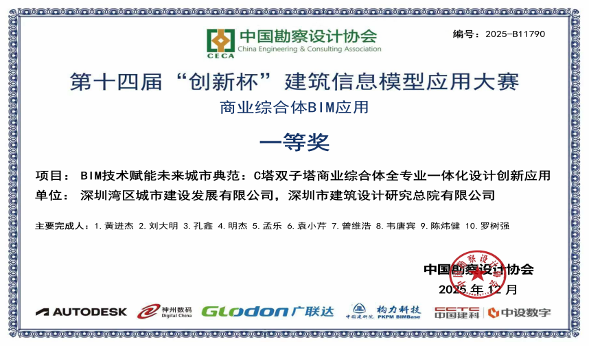 双奖加身！深超总C塔斩获“创新杯” BIM应用大赛一二等奖